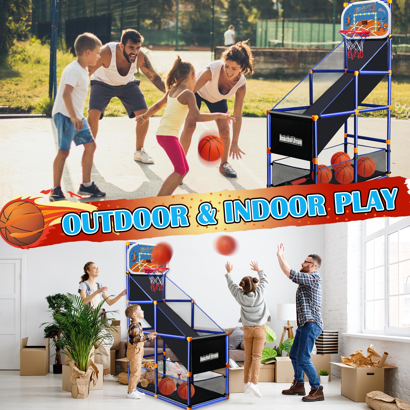 NEUBSAW hoop with durable mesh for safe, interactive games