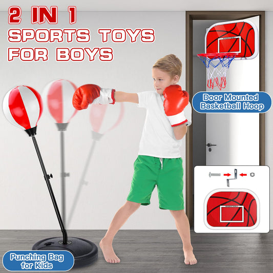 NEUBSAW punching bag with gloves promotes active, screen-free fun for kids.