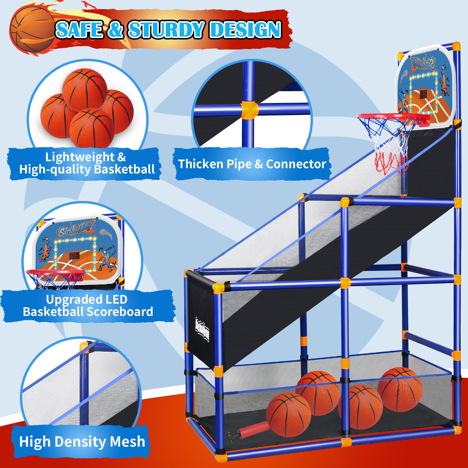 NEUBSAW storage mesh keeps accessories organized after play
