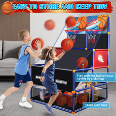 NEUBSAW adjustable height hoop fits growing kids comfortably.
