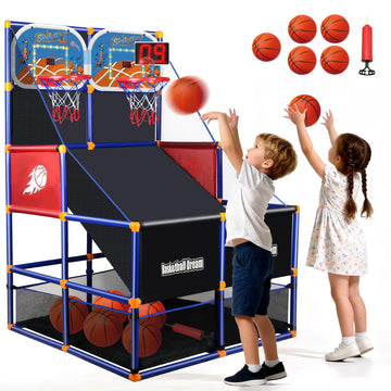 NEUBSAW LED arcade basketball set with scoreboard for interactive play and bright visuals.