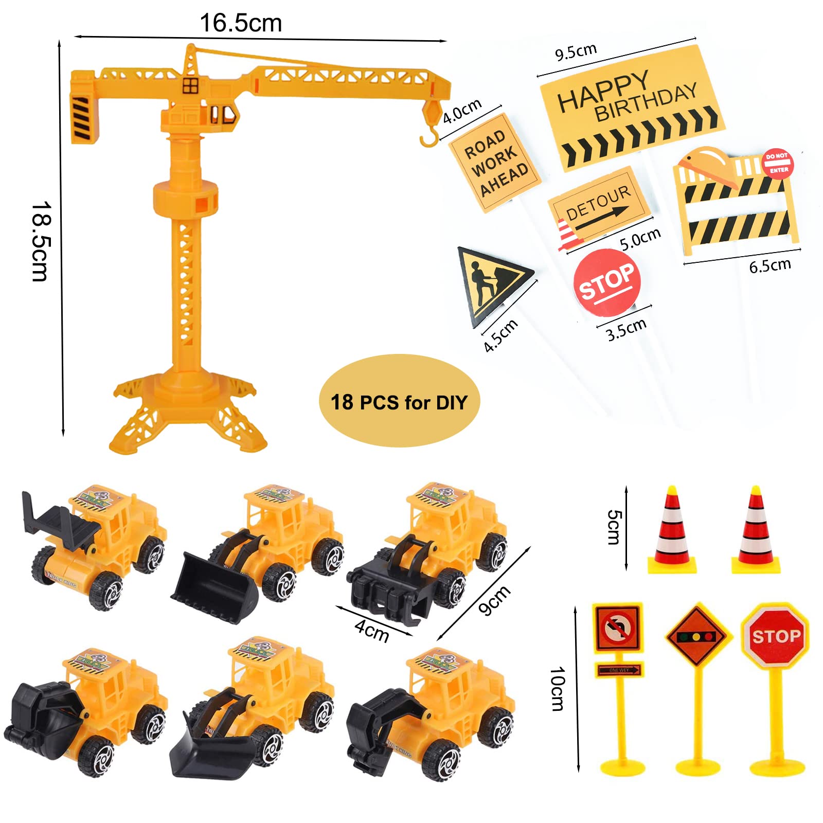 Nevperish traffic sign toppers add colorful, themed accents to cupcakes and birthday treats.