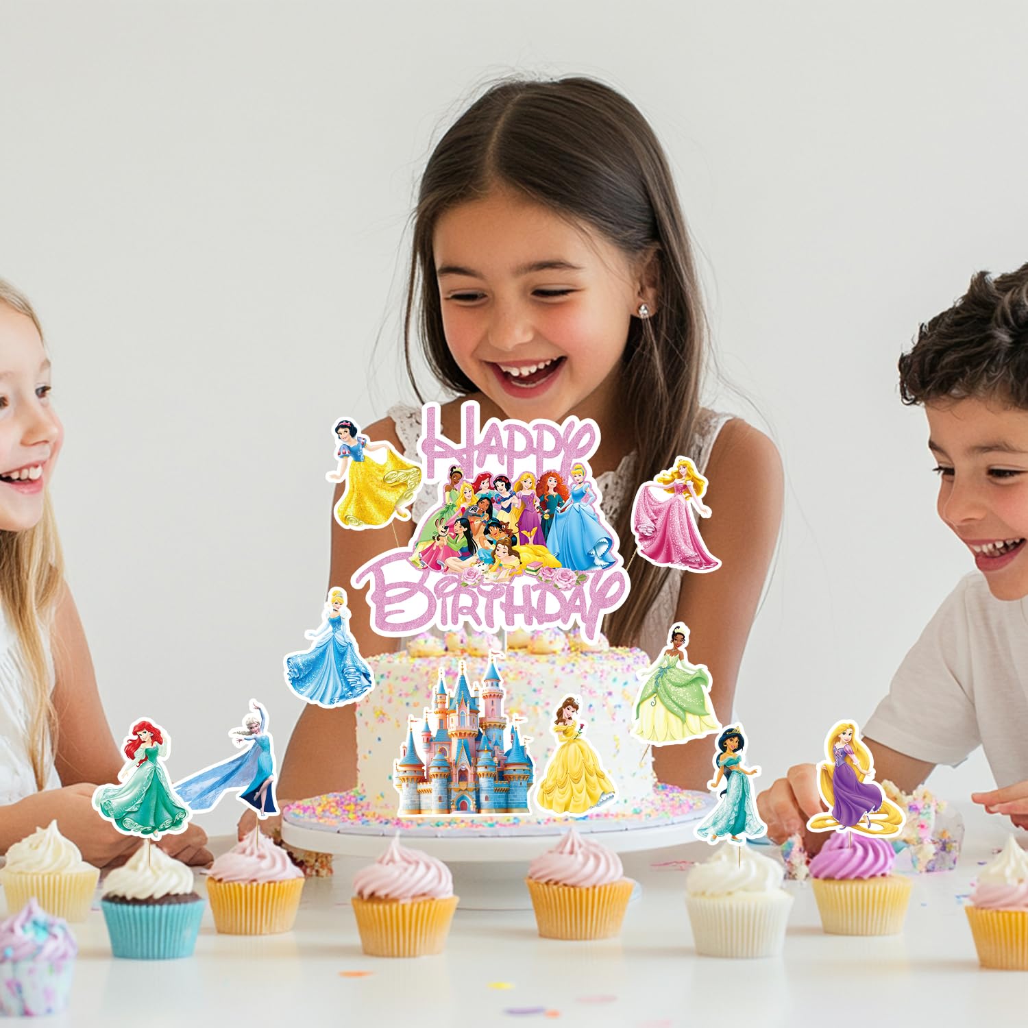 NEW BARLEY Princess cake topper birthday display adds a memorable party moment.