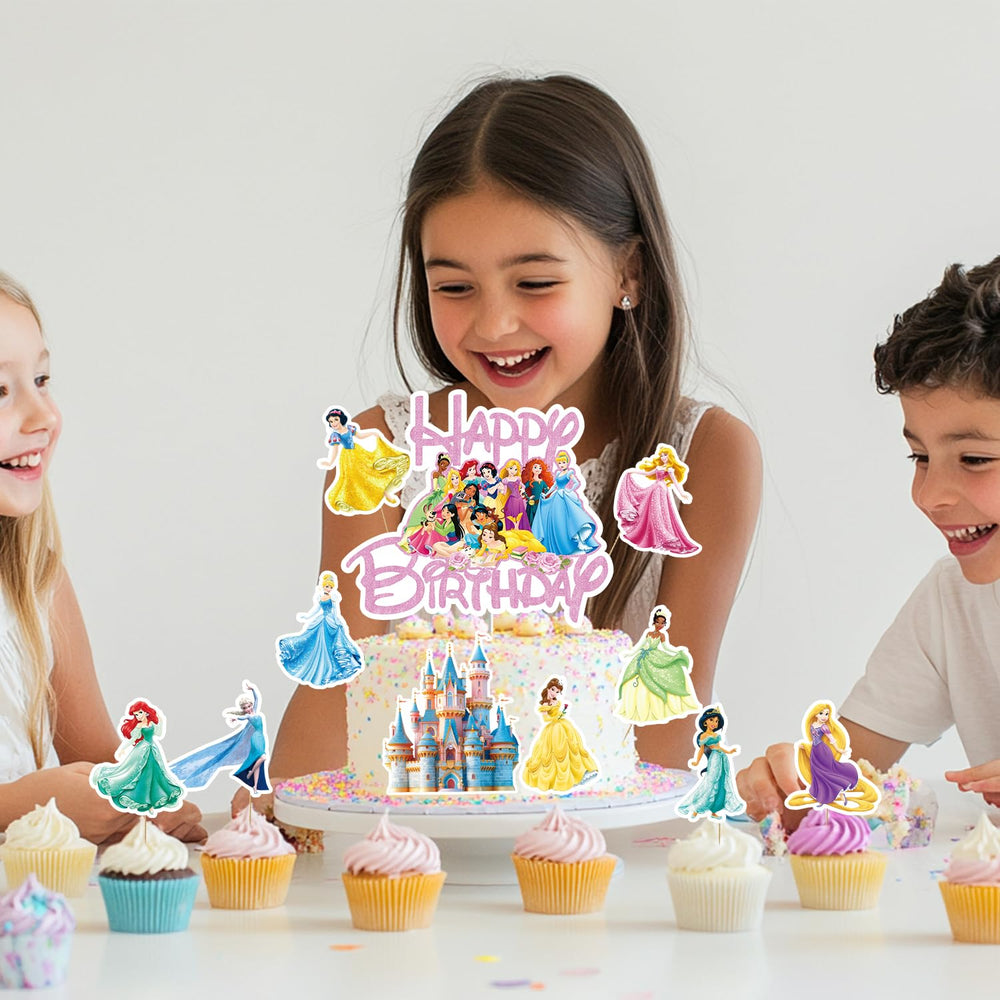 NEW BARLEY Princess cake topper birthday display adds a memorable party moment.