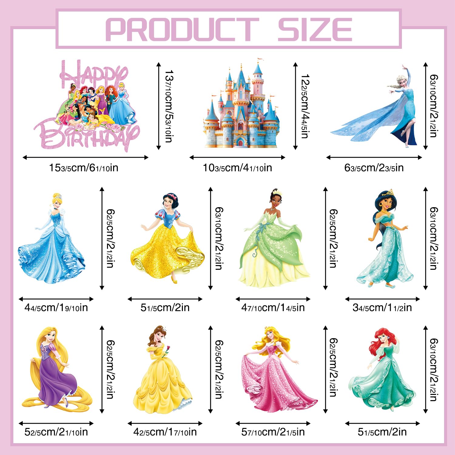 NEW BARLEY Princess cake topper cupcake decoration complements mini treats beautifully.