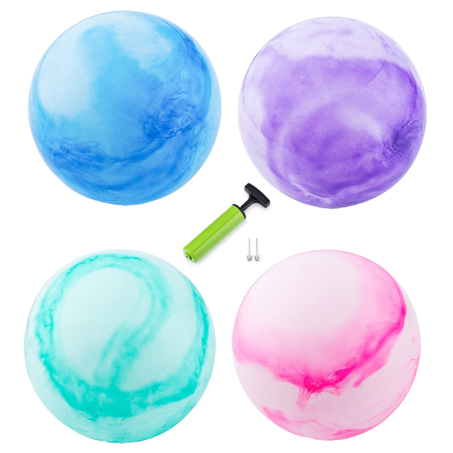 New Bounce marbleized 8-5 inch ball in bright colors for indoor or outdoor play