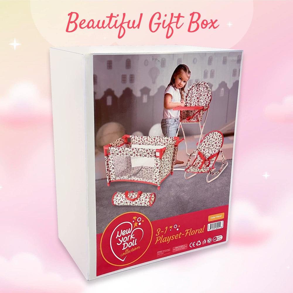 The New York Doll Collection 18 inch doll accessories set offers complete play possibilities.