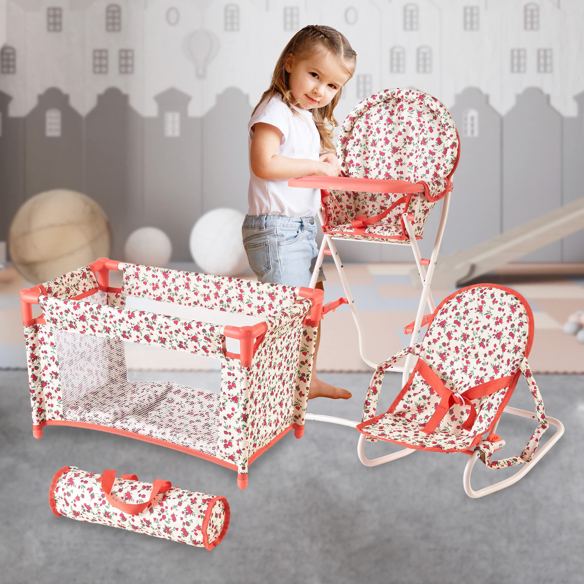 The New York Doll Collection 3-in-1 doll furniture set ready for imaginative play.