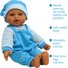New York Doll Collection pacifier included, easy to hold for little hands