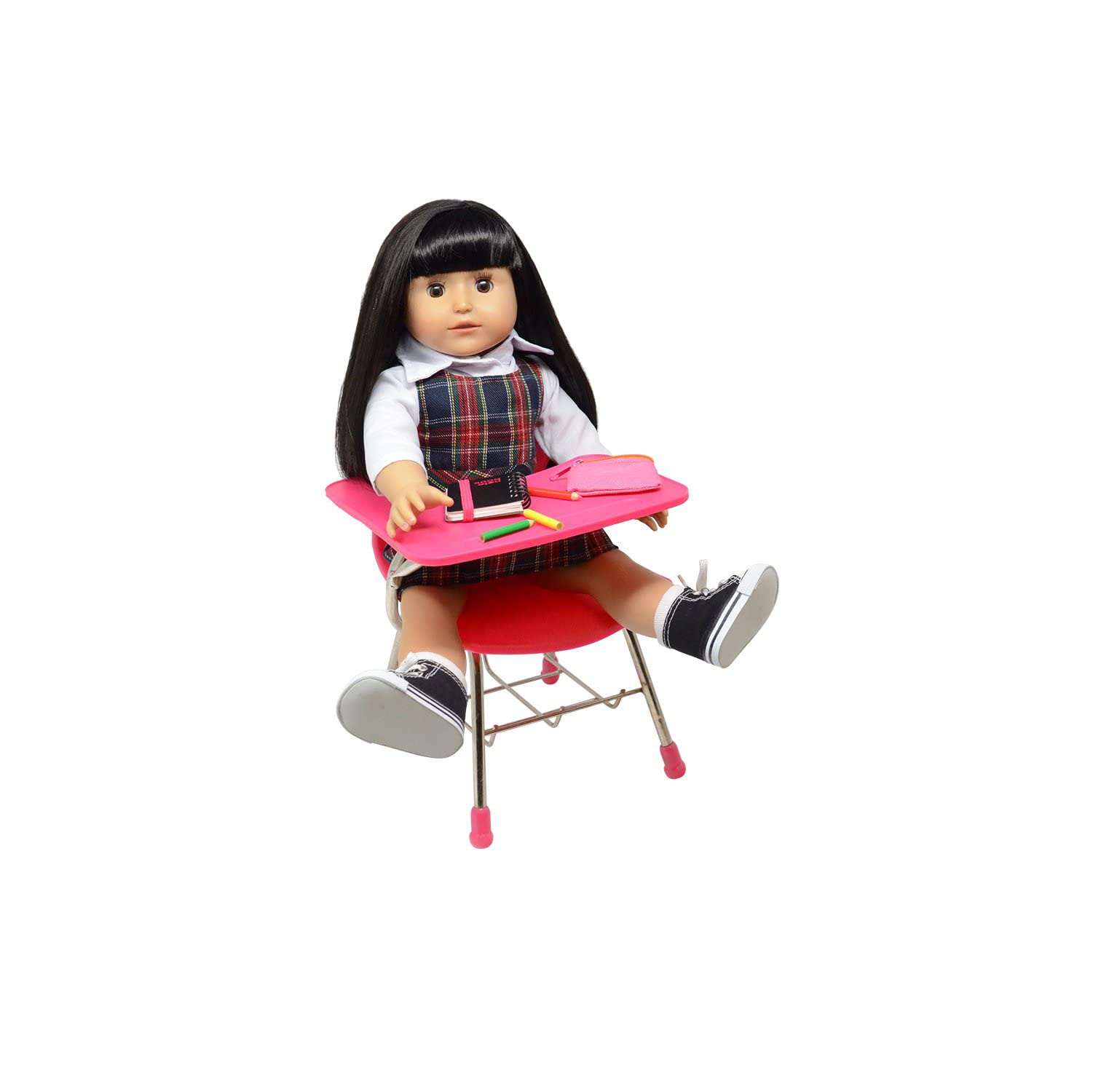 The New York Doll Collection uniform set outfits 18-inch dolls for daily school-style role play.