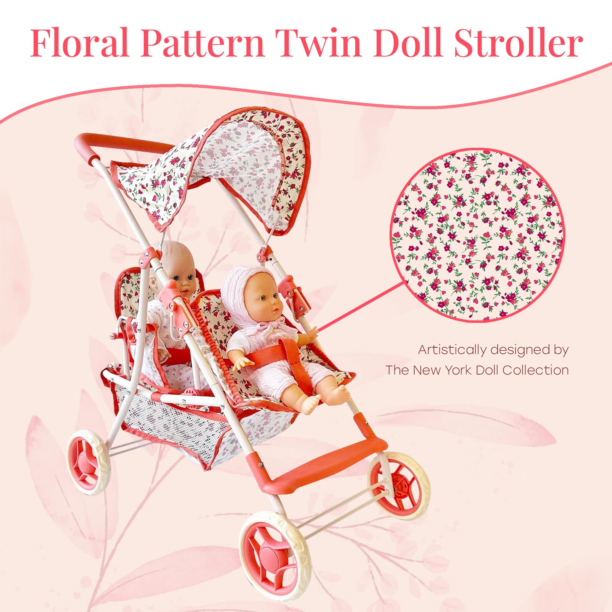 The New York Doll Collection folding steel frame ensures sturdy playtime on the go.
