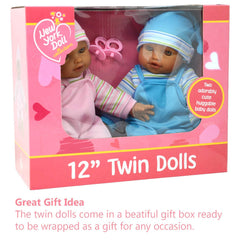 New York Doll Collection matching pink and blue outfits encourage coordinated dress-up