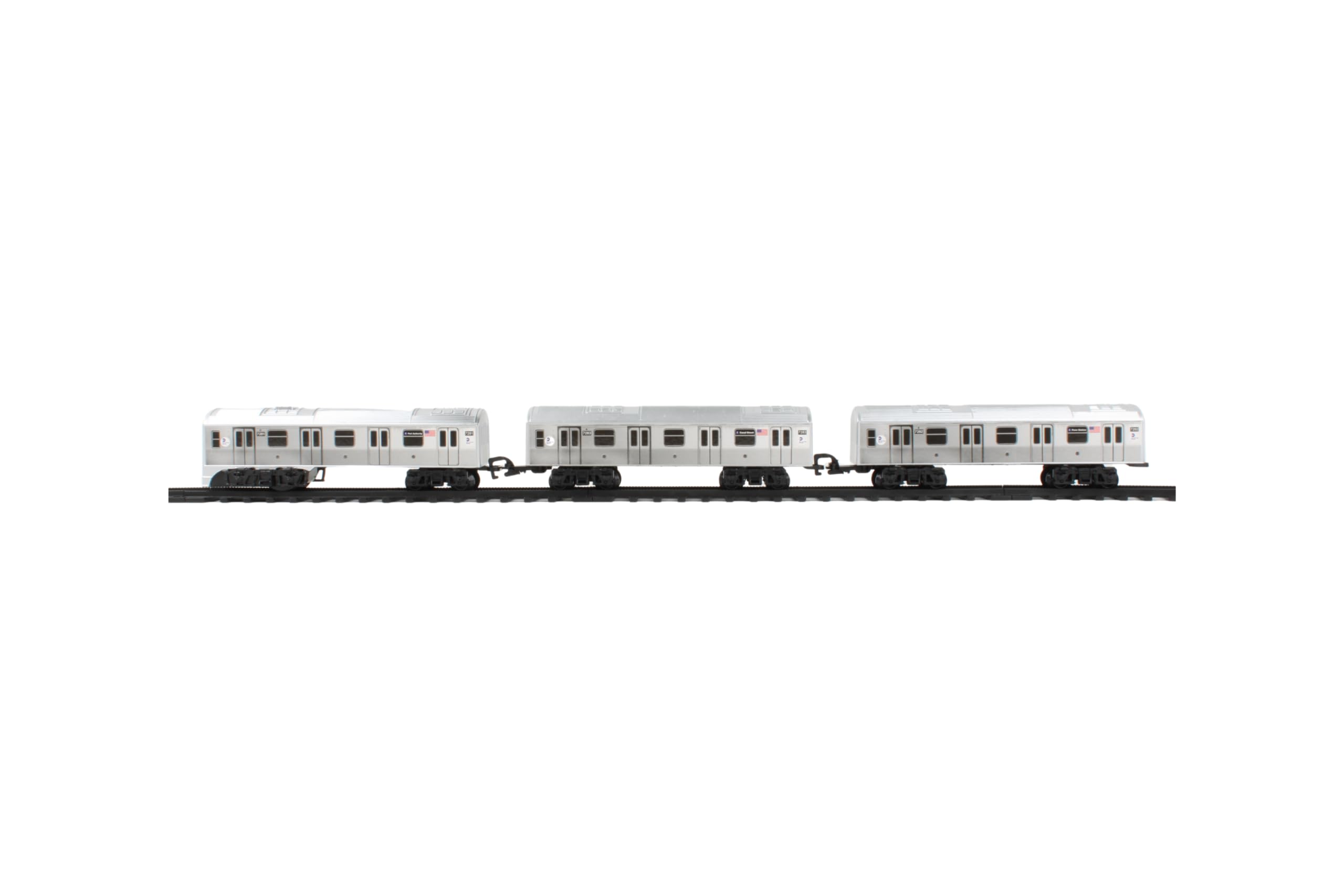 New York MTA track layout shows a broad 39 by 25 inch layout for play.