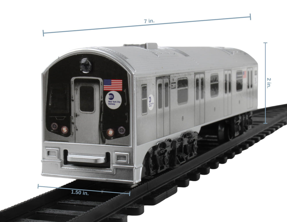 New York MTA train set packaging keeps everything organized and ready to display.