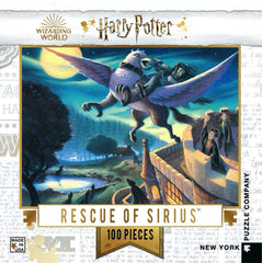 New York Puzzle Company Harry Potter Rescue of Sirius Mini pieces image, satisfying 100-piece challenge for adults.