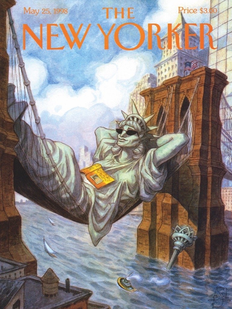 New York Puzzle Company New Yorker Liberty puzzle on table encourages collaborative solving.