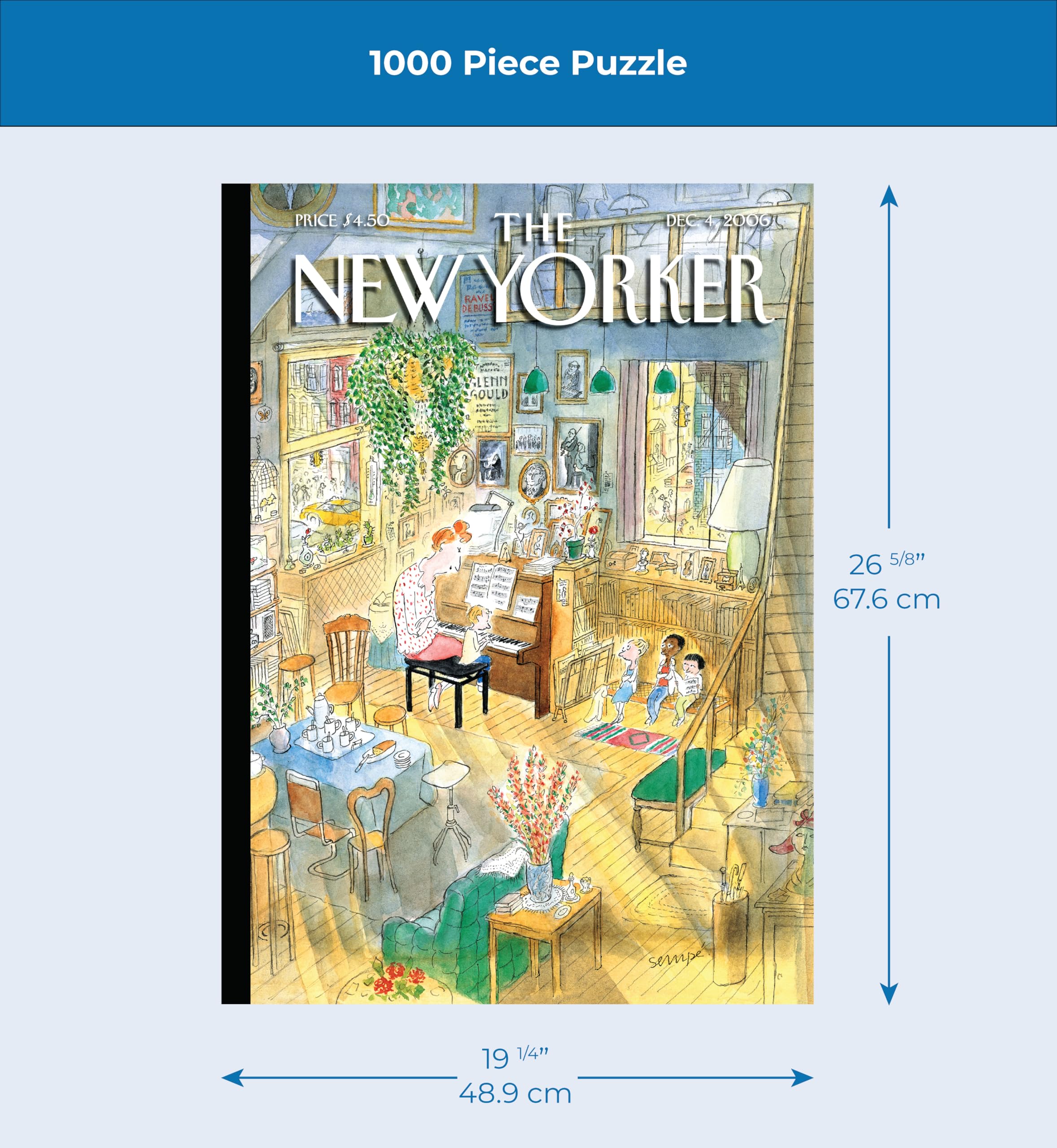 New York Puzzle Company The Piano Lesson box and branding communicate USA-made quality