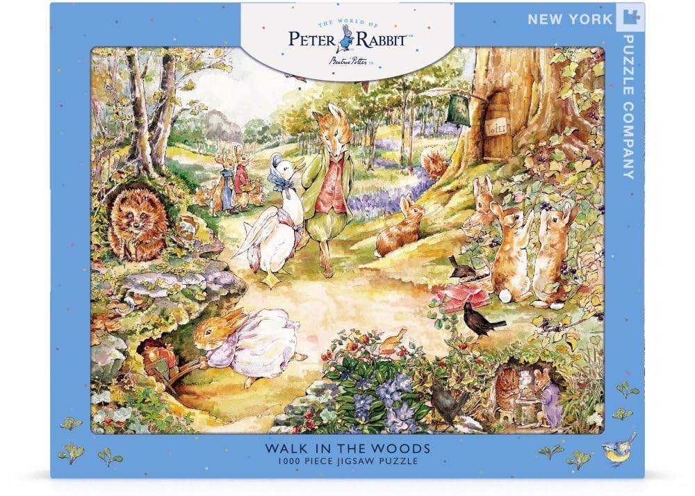 New York Puzzle Company Tod and woodland scene highlighting Beatrix Potter art