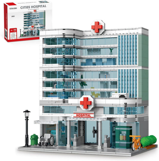 NEWABWN City Hospital with LED exterior lighting for lifelike nighttime scenes