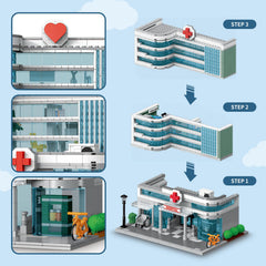 NEWABWN City Hospital three-story interior reveals detailed hospital rooms and workflow