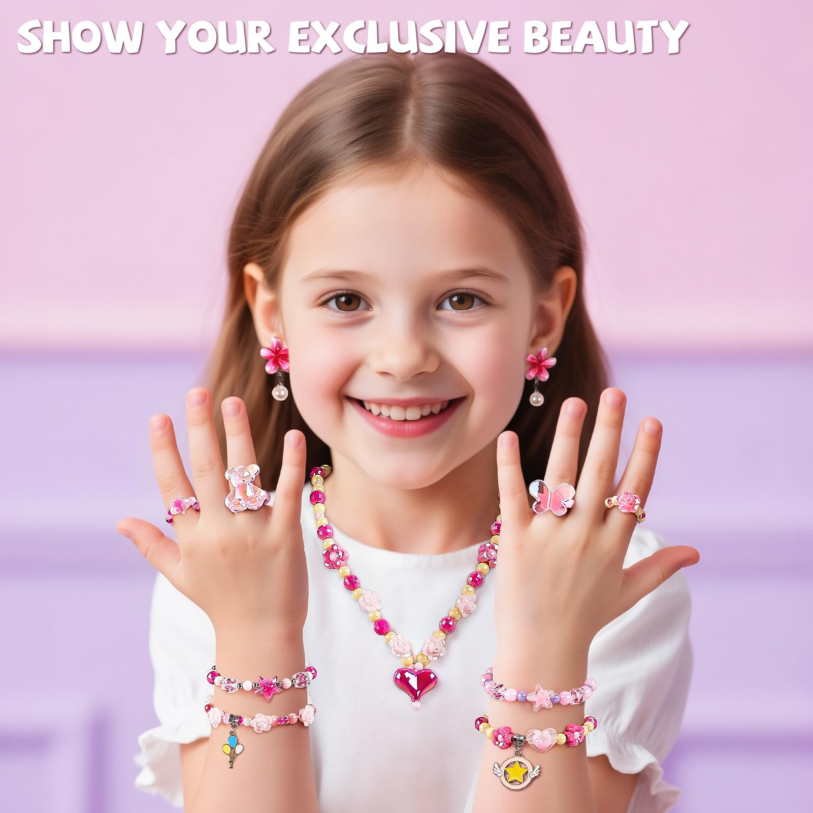 NewBandMo accessory set with four necklaces and bracelets for mix-and-match styling.