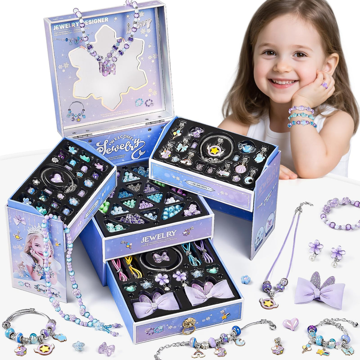 NewBandMo jewelry kit necklaces: colorful beads for creative styling and DIY fashion