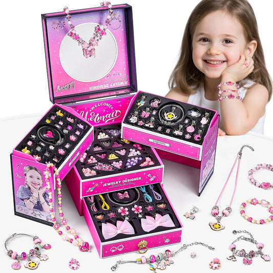 NewBandMo jewelry kit pink gift box invites creative play and easy gifting.