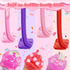 NEWCHEN unicorn slime kit pink butter slime: fluffy and pliable for crafts