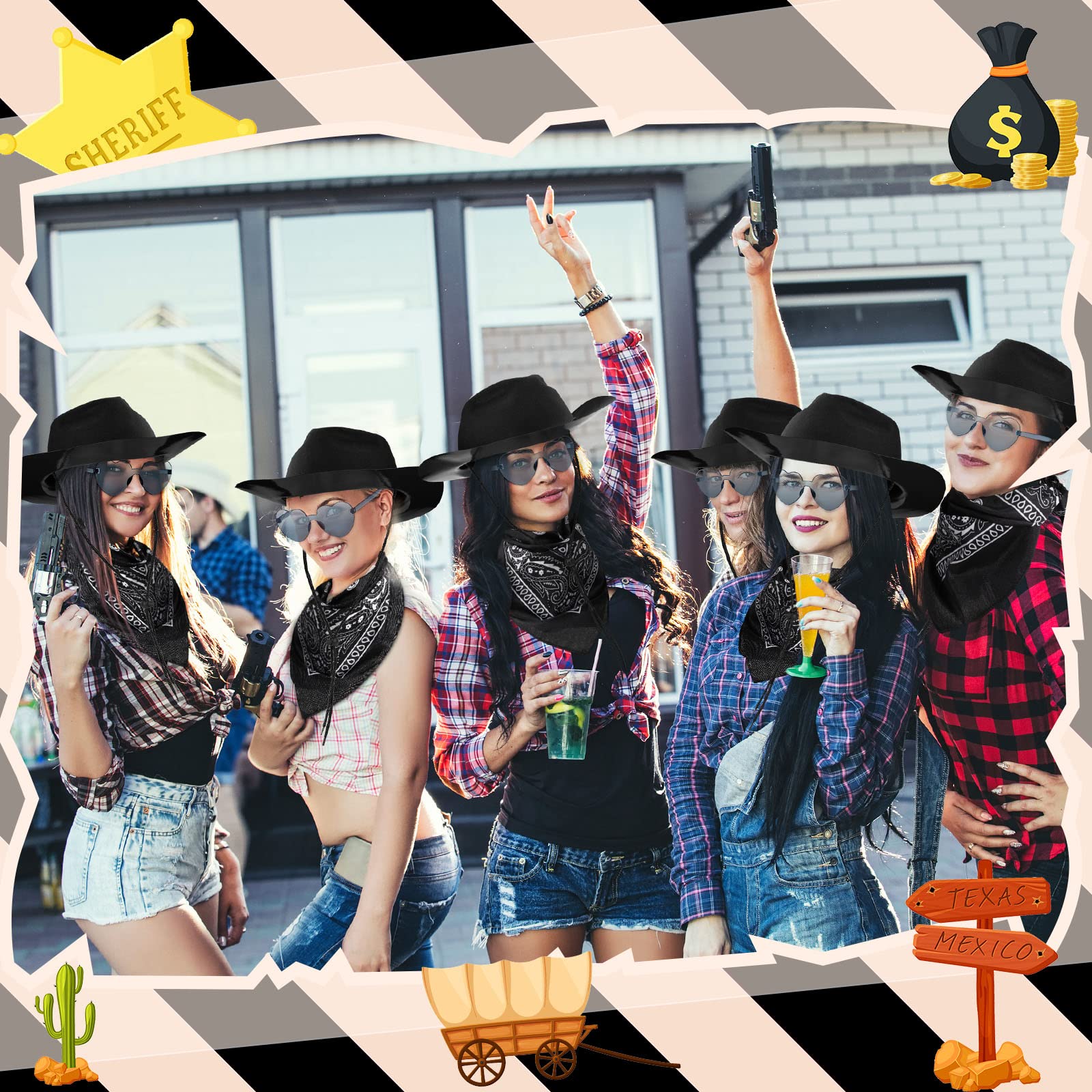 Newcotte party set display arrangement ideal for photo booths