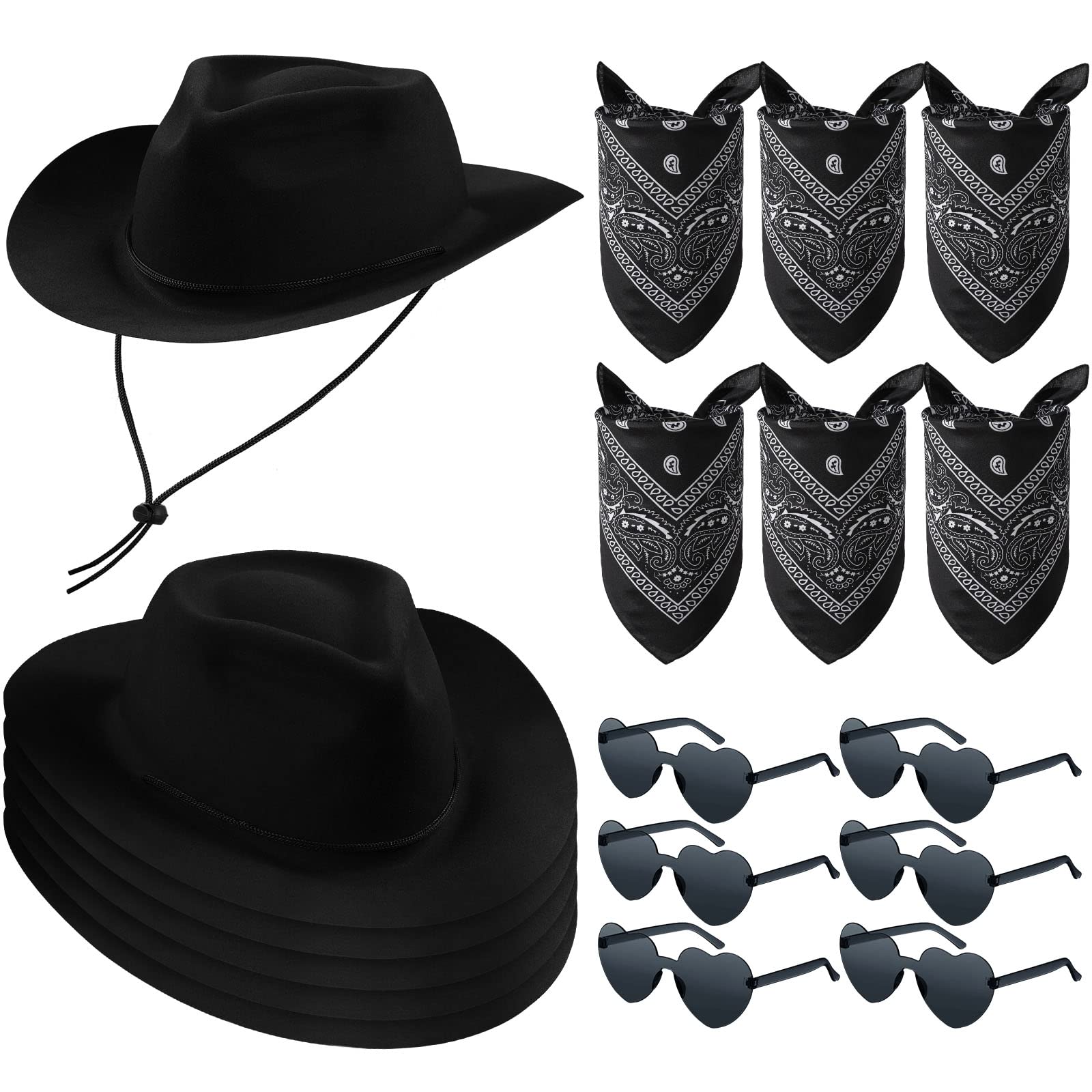 Newcotte cowboy hat black front view for costume cosplay and party wear