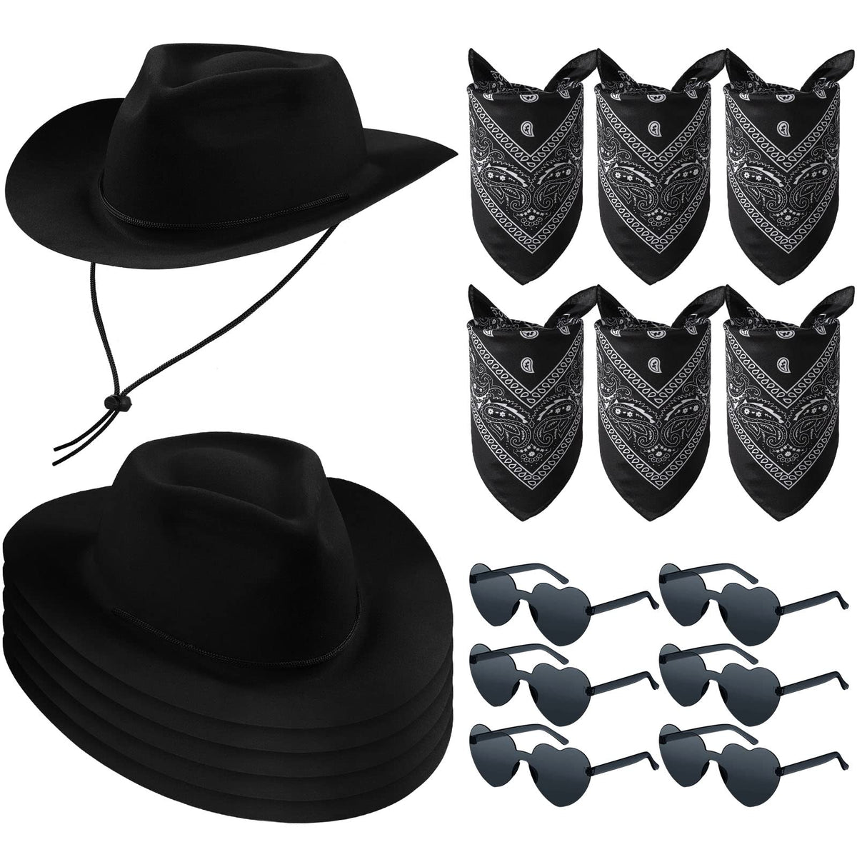 Newcotte cowboy hat black front view for costume cosplay and party wear