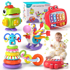 Newcrave 4in1 busy cube toy promotes sensory exploration and motor skills