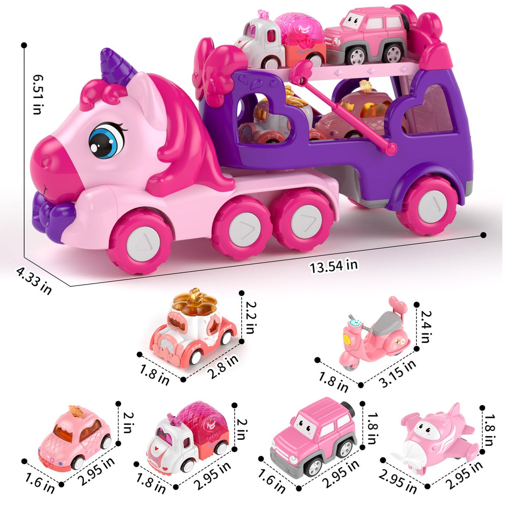 Newcrave 7-in-1 truck set lights and music activate playful learning sessions.