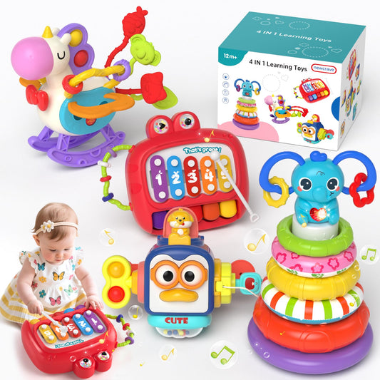 Newcrave dinosaur piano toy with colorful keys for color recognition and motor play.