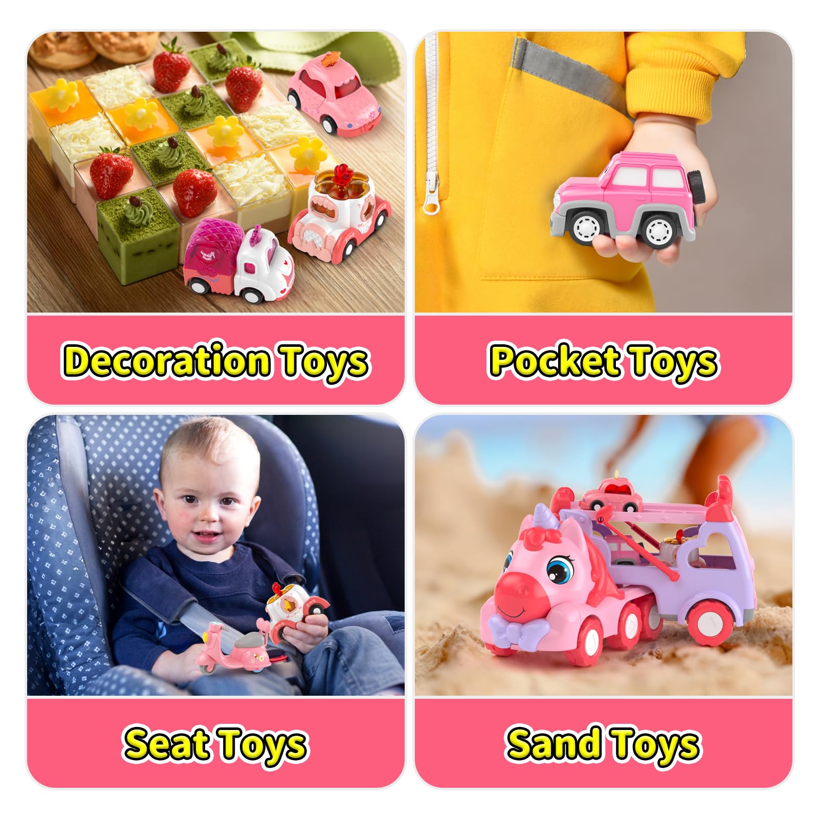 Newcrave mini princess cars six-pack adds color and pretend adventures for girls