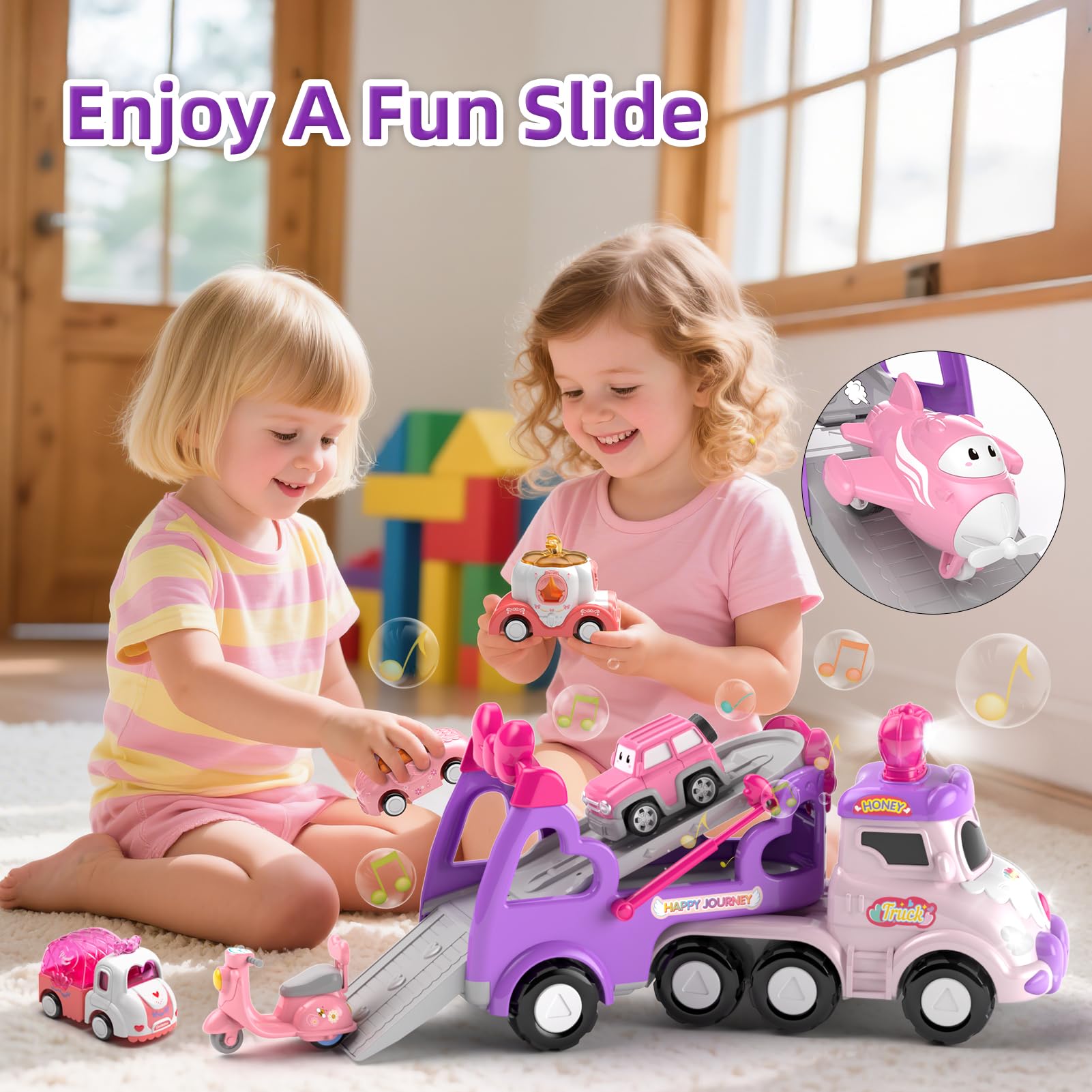 newcrave princess crown front design truck attracts little girls' creativity