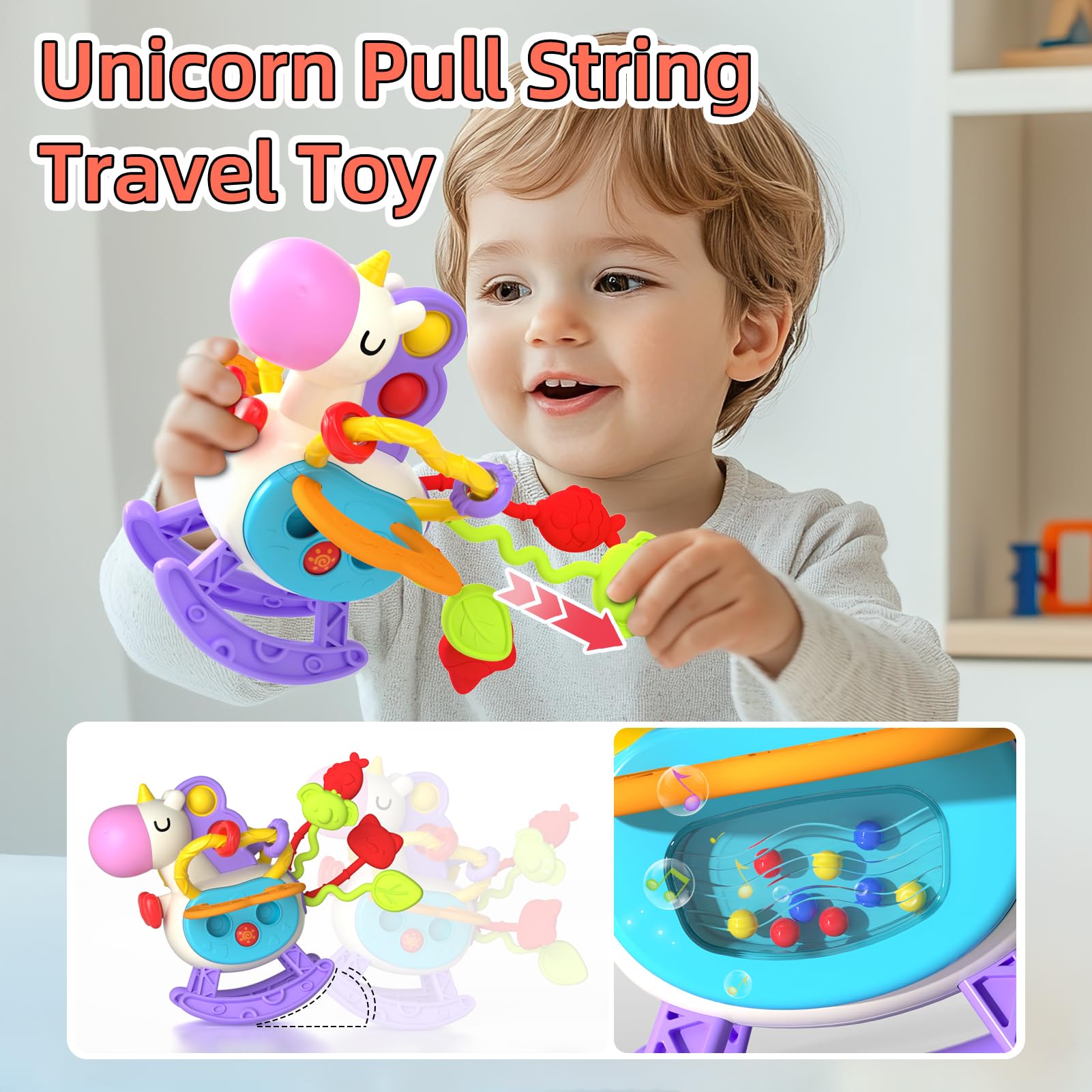 Newcrave stacking rings help color and shape recognition during play.