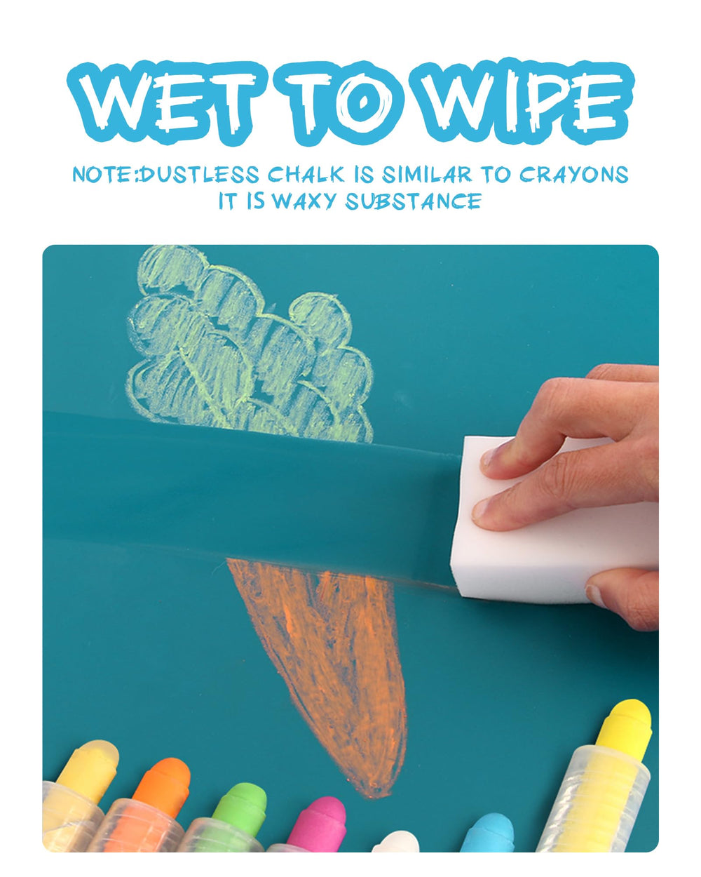 NewFamily Chalk holder design keeps hands clean during doodling