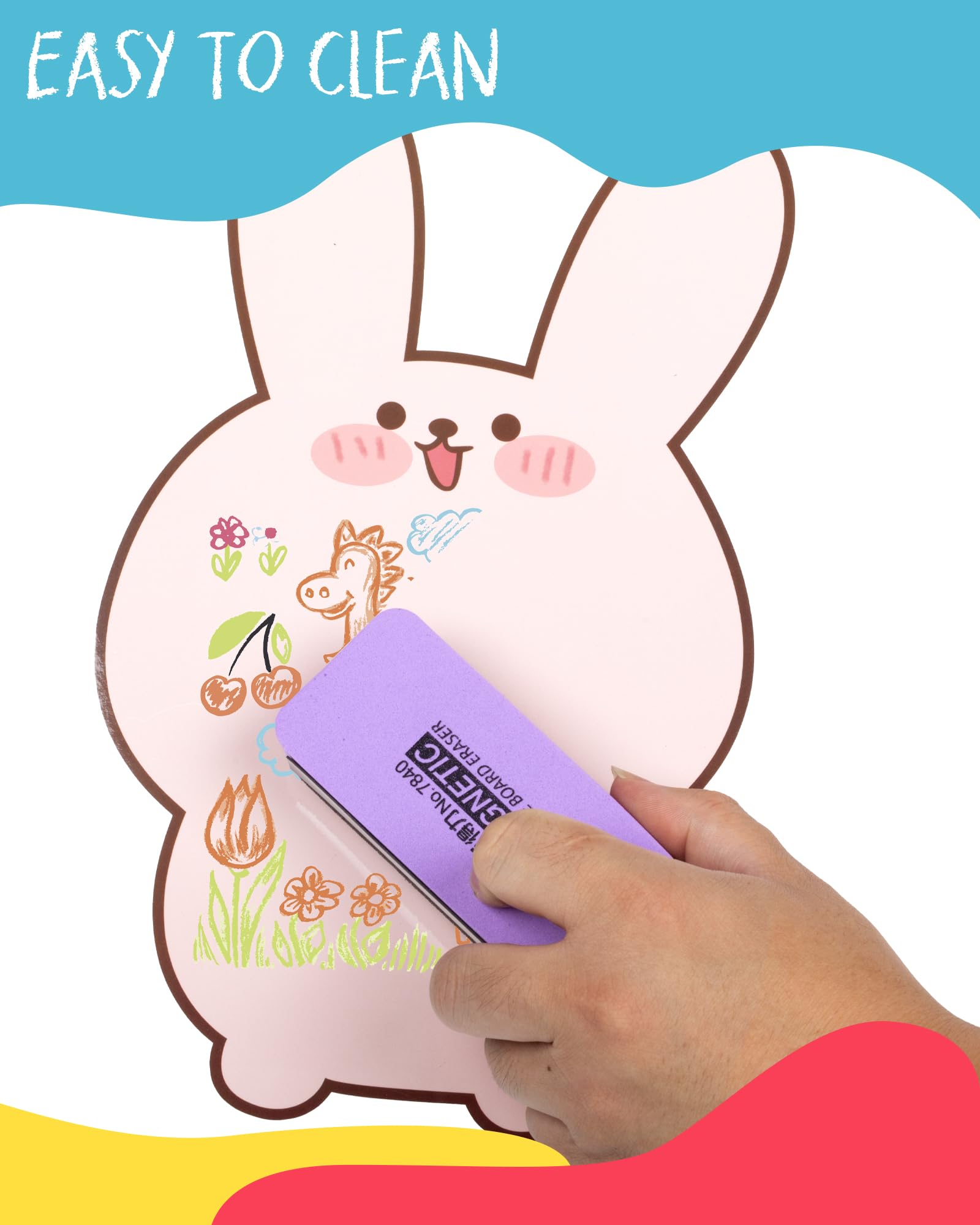 NewFamily dustless chalk magnets with stain-resistant surface for easy wipe-clean writing.