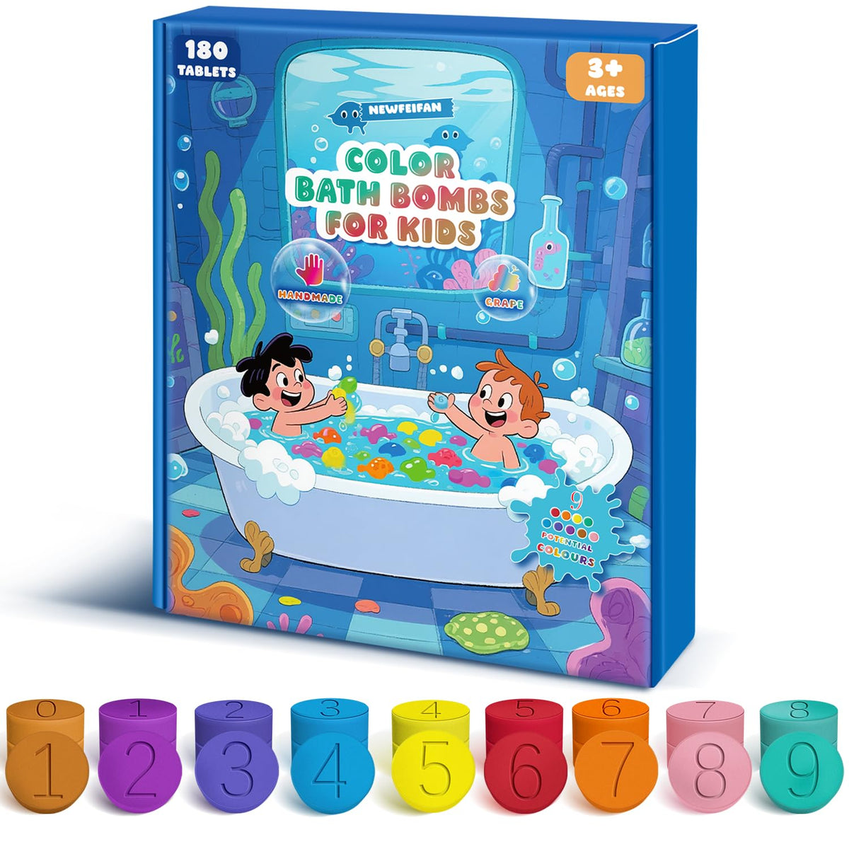 NEWFEIFAN color-tablets for bath art spark creativity and color exploration.
