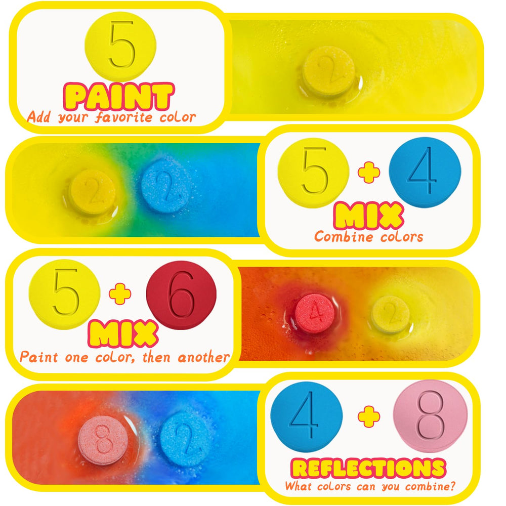 NEWFEIFAN sensory-bath experience with vivid hues and aroma supports engaging bath-time exploration.