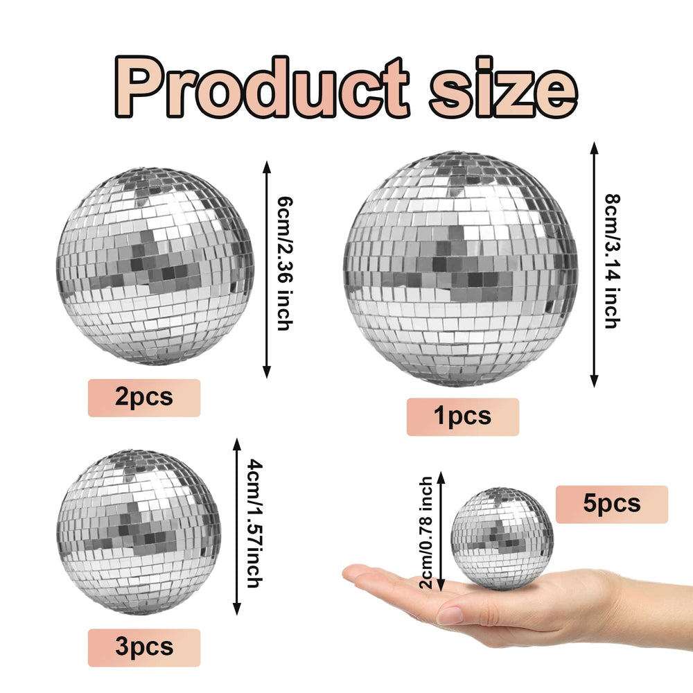 Newmemo 6cm mirror ball adds sparkling light reflections to the venue.