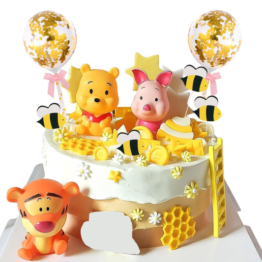 Newmemo Winnie Pooh-bear-topper adds whimsical charm to celebration cakes.