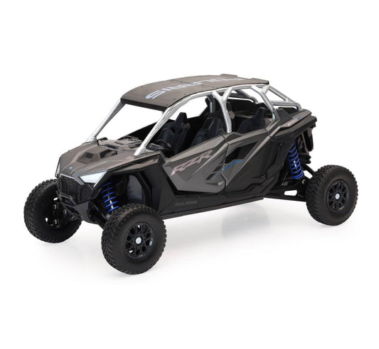 NewRay 1:18 scale RZR Pro R4 die-cast model with movable suspension for authentic display.