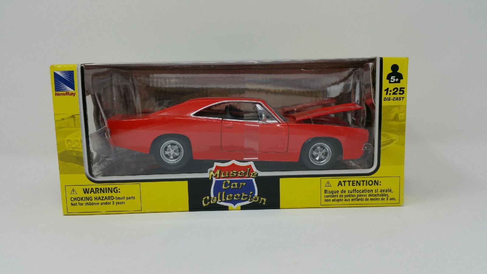NewRay 1969 Dodge Charger R/T interior detail, opening doors showcase craftsmanship for collectible fans