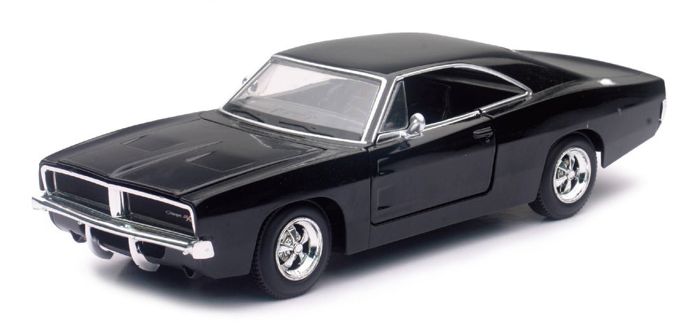 NewRay 1969 Dodge Charger R/T real rubber tires enhance realism and tactile appeal