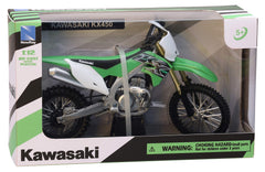 This close-up view highlights the sharp finish and precise decals on the Kawasaki KX 450F.