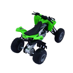 NewRay KFX450R 1:12 ATV rear view highlights green finish and build quality.