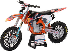 NewRay KTM 450 SX-F #2 Cooper Webb diecast model for display and collection enthusiasts.