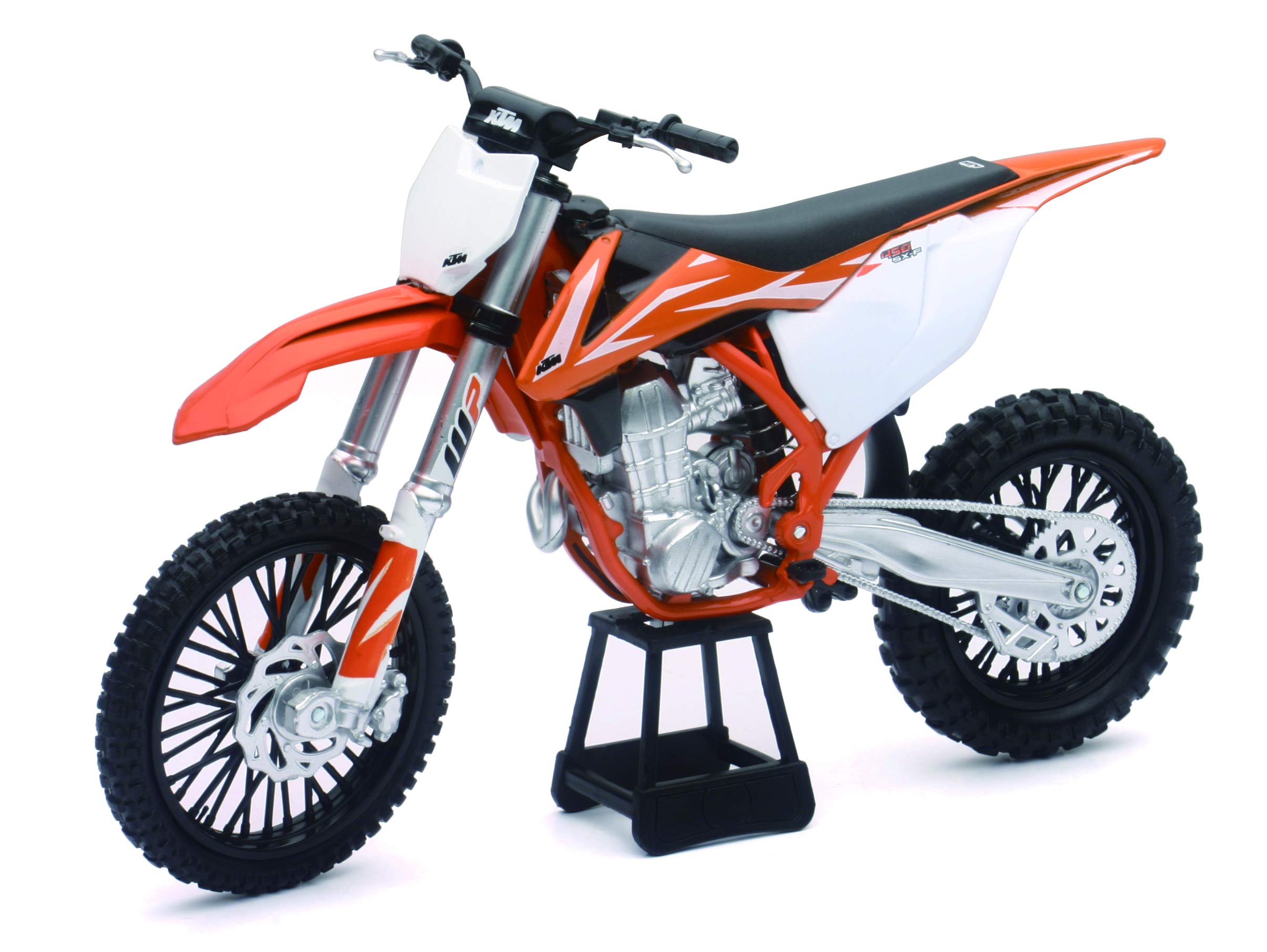 NewRay KTM 450 SX-F dirt bike side view shows detailed realism for display